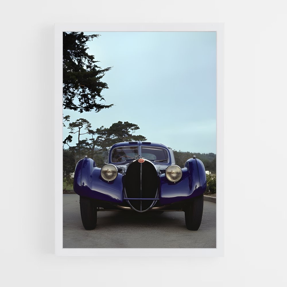 Poster Route Bleue – affiche Bugatti (vue 3)